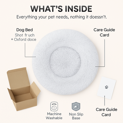 Pet Dog Bed: Warm Plush Nest for Dogs &amp; Cats