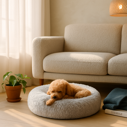 Pet Dog Bed: Warm Plush Nest for Dogs &amp; Cats