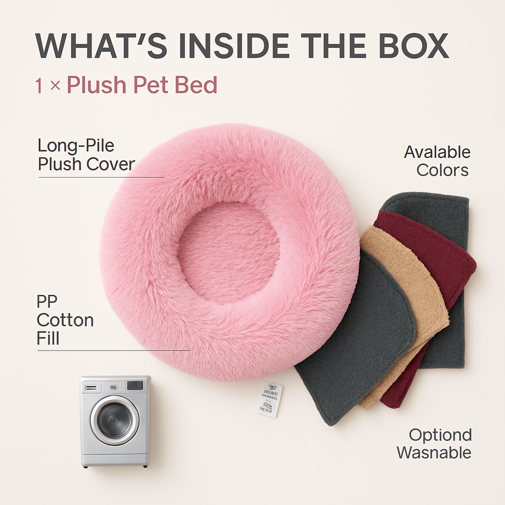 Pet Dog Bed: Warm Plush Nest for Dogs &amp; Cats