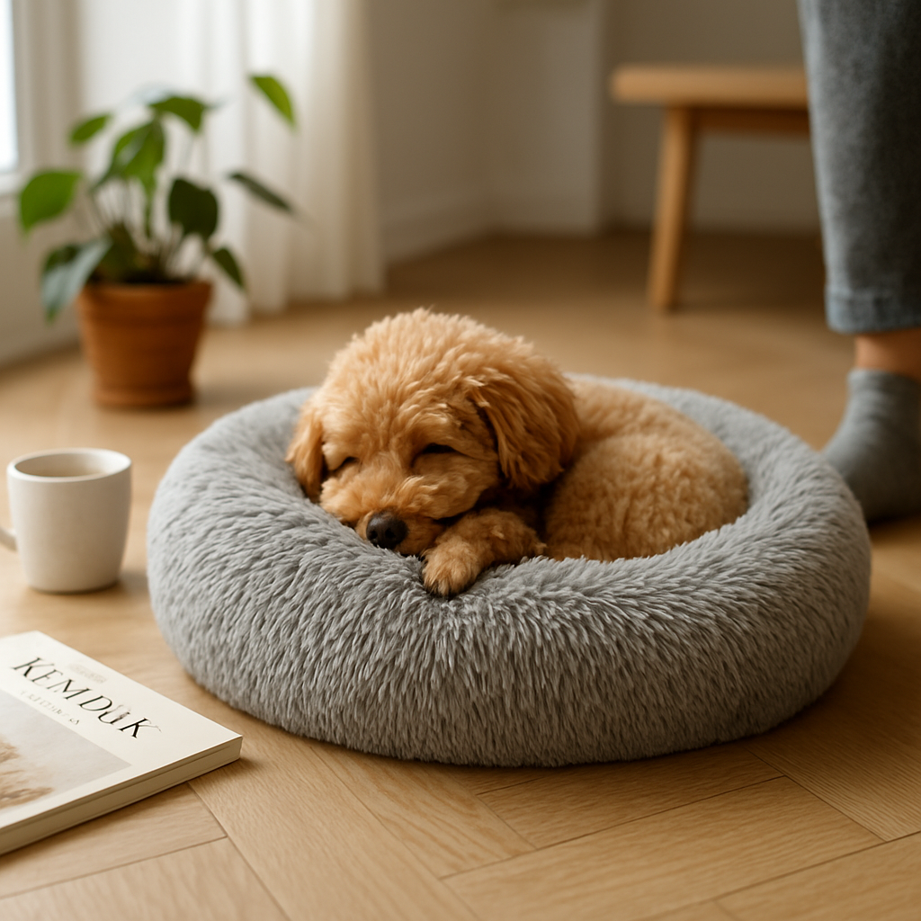 Pet Dog Bed: Warm Plush Nest for Dogs &amp; Cats