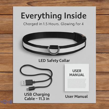 LED Dog Collar: Safety Light for Night Walks
