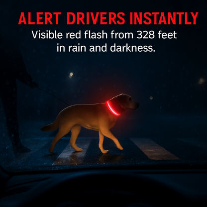 LED Dog Collar: Safety Light for Night Walks