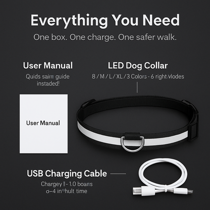 LED Dog Collar: Safety Light for Night Walks