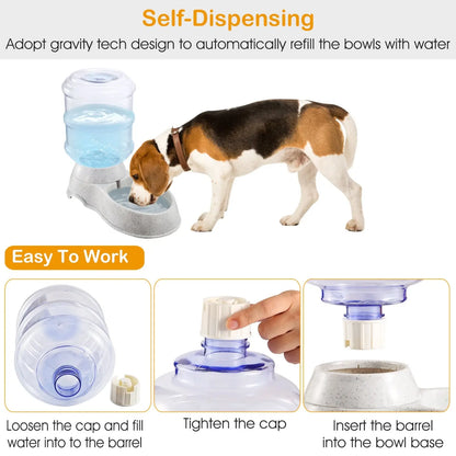 Gravity Pet Water Dispenser 3.5l Automatic Waterer