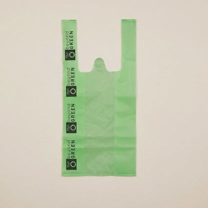 Green Dog Waste Bags – 8" x 16" with 5" Gusset &amp; Handles – Made in USA