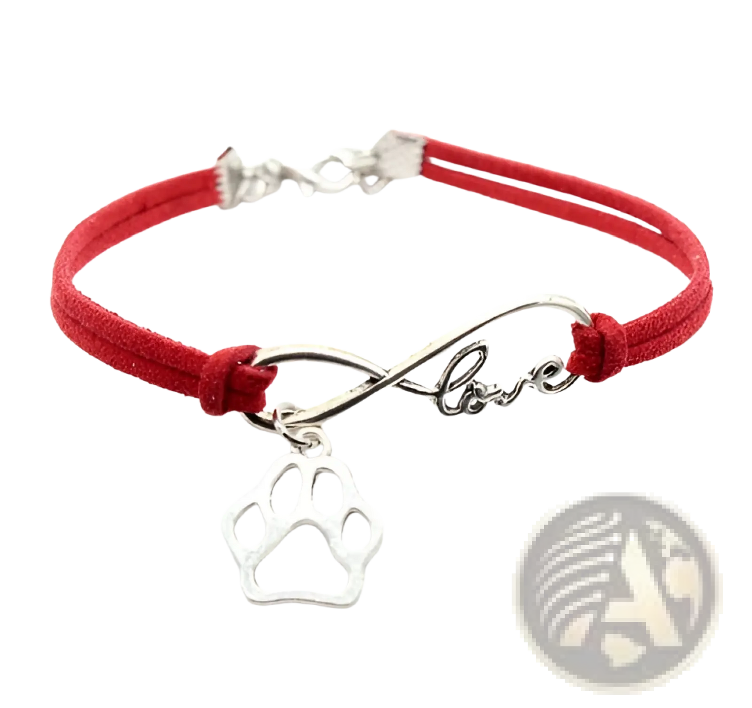 Hand-woven Infinite Love Pet Paw Suede Bracelet