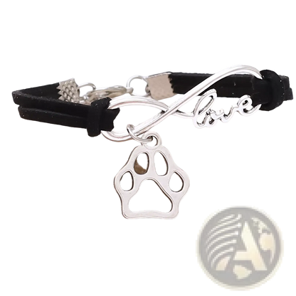Hand-woven Infinite Love Pet Paw Suede Bracelet