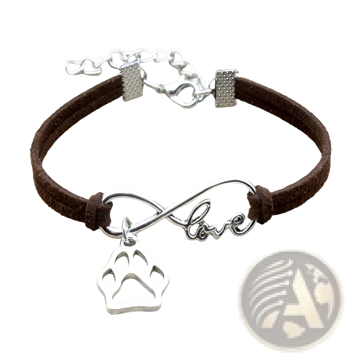 Hand-woven Infinite Love Pet Paw Suede Bracelet