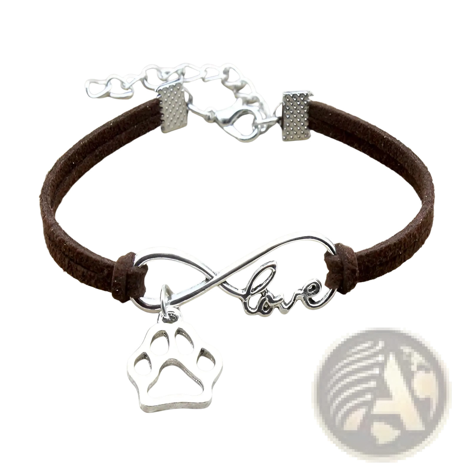 Hand-woven Infinite Love Pet Paw Suede Bracelet
