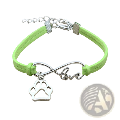 Hand-woven Infinite Love Pet Paw Suede Bracelet