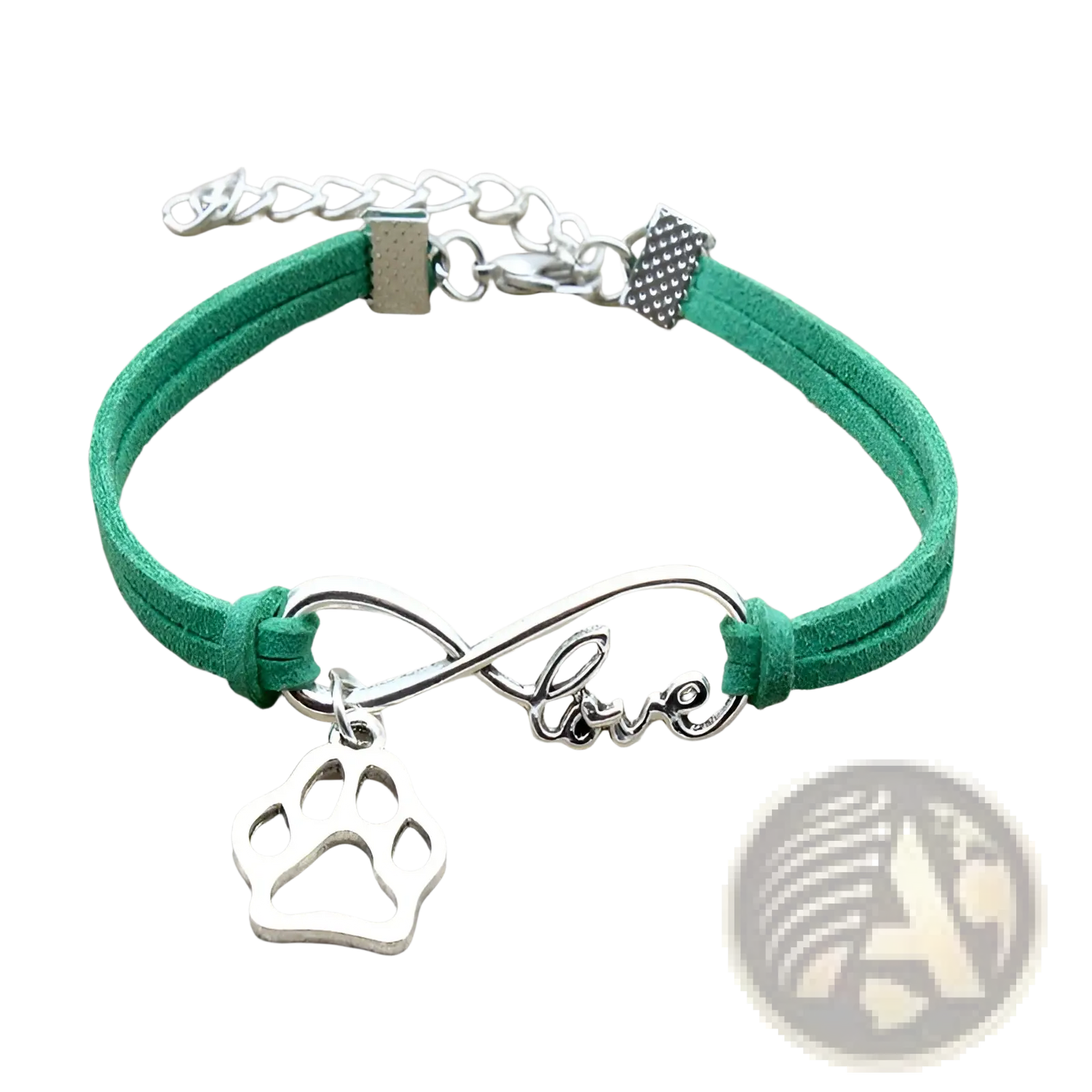 Hand-woven Infinite Love Pet Paw Suede Bracelet