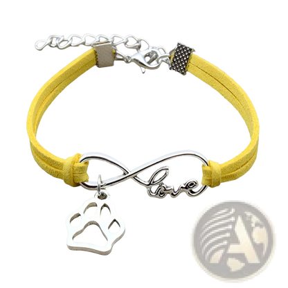 Hand-woven Infinite Love Pet Paw Suede Bracelet
