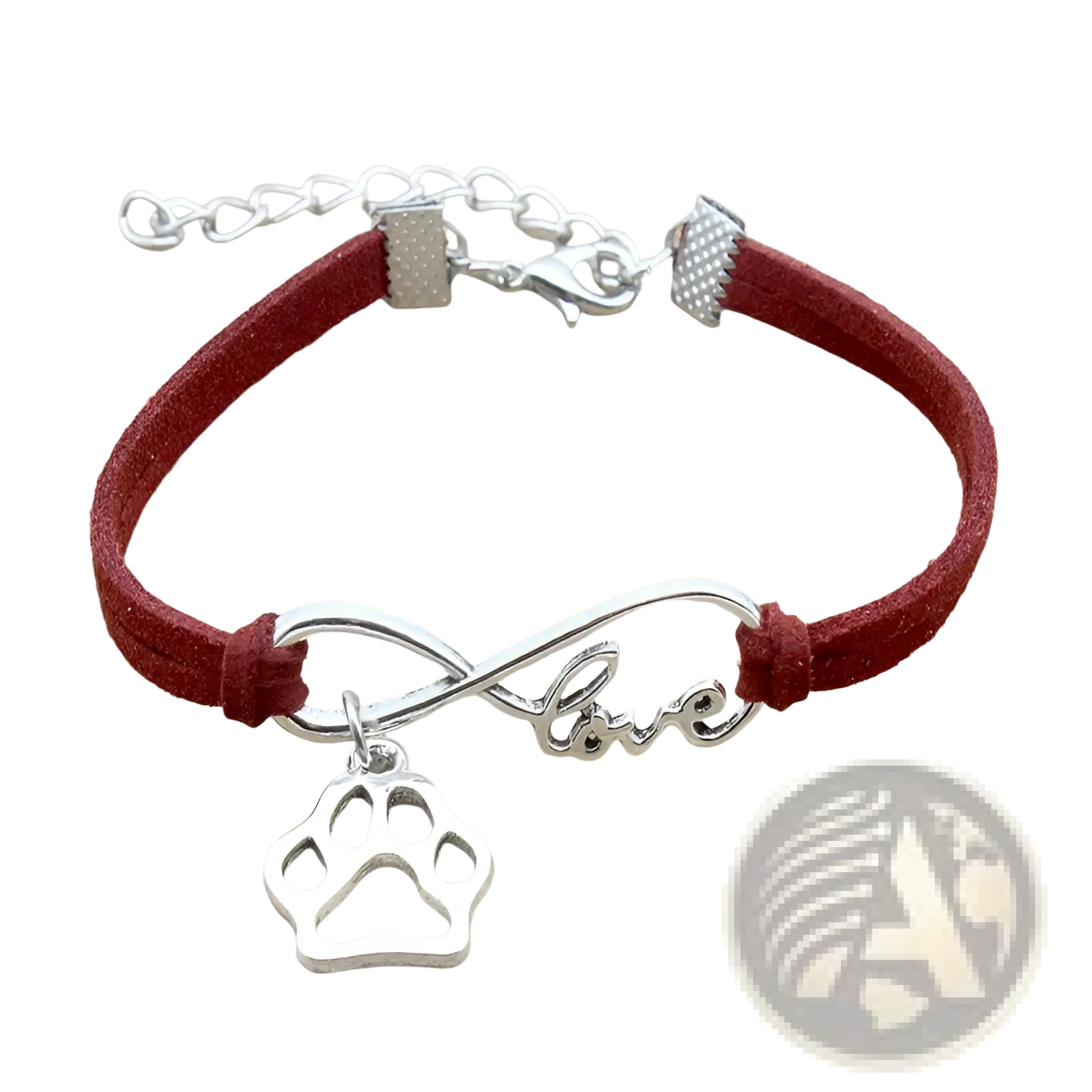 Hand-woven Infinite Love Pet Paw Suede Bracelet