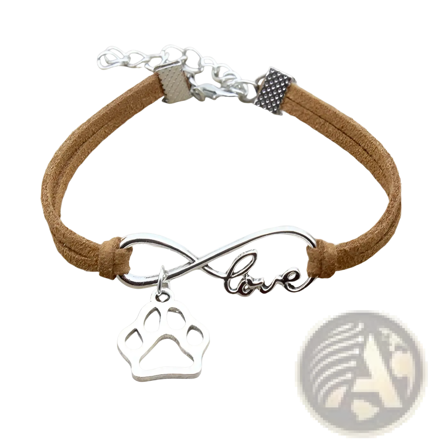 Hand-woven Infinite Love Pet Paw Suede Bracelet