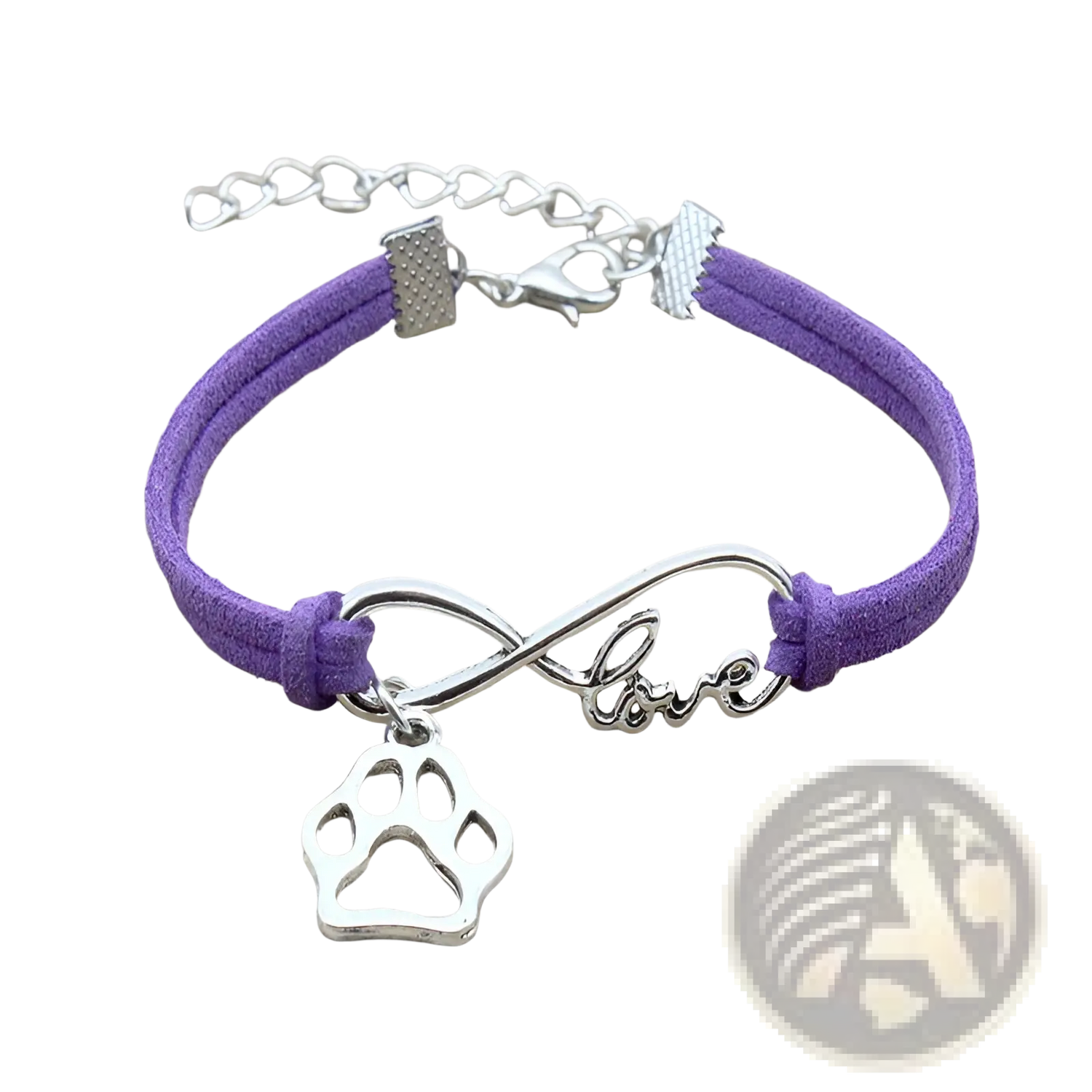 Hand-woven Infinite Love Pet Paw Suede Bracelet