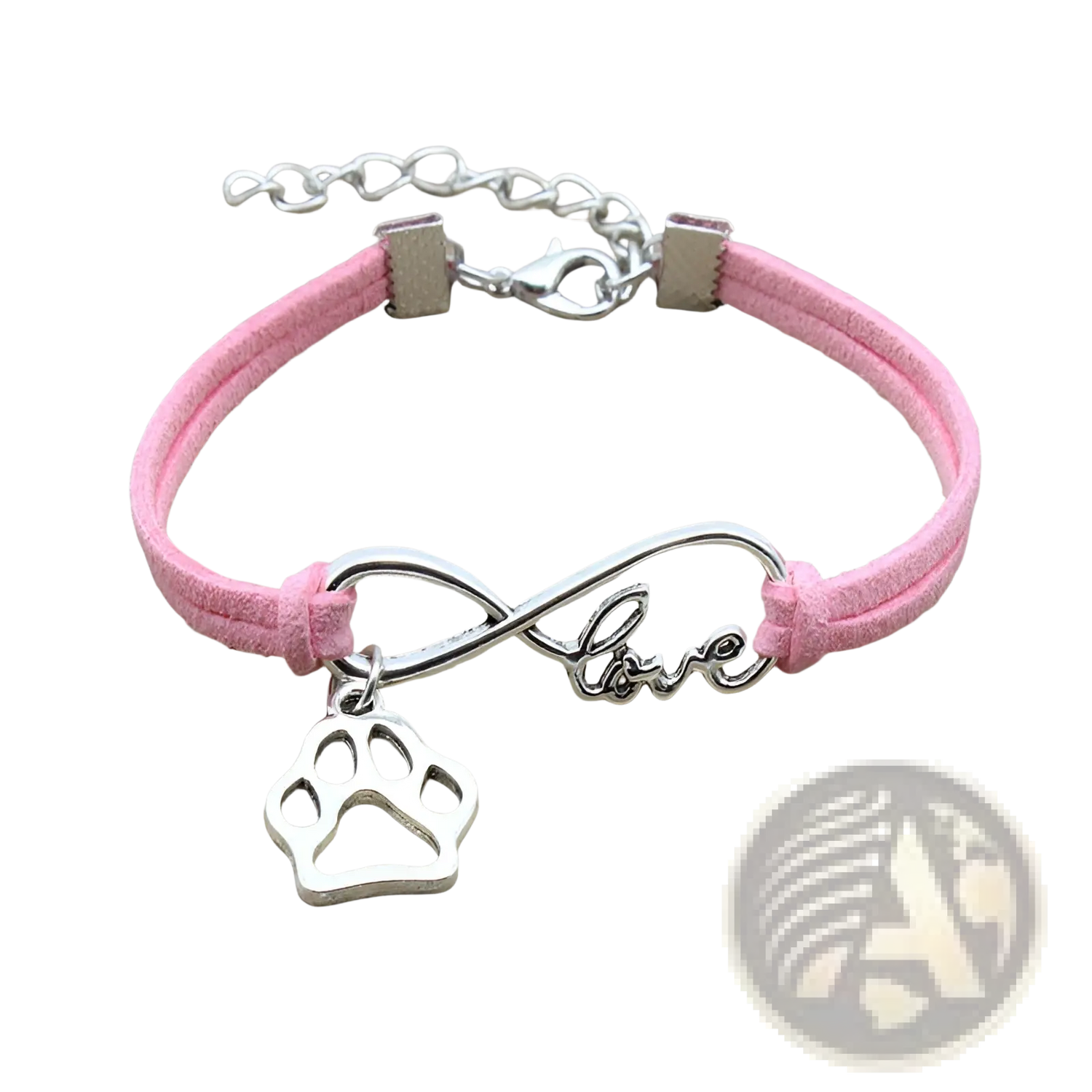 Hand-woven Infinite Love Pet Paw Suede Bracelet