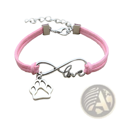 Hand-woven Infinite Love Pet Paw Suede Bracelet