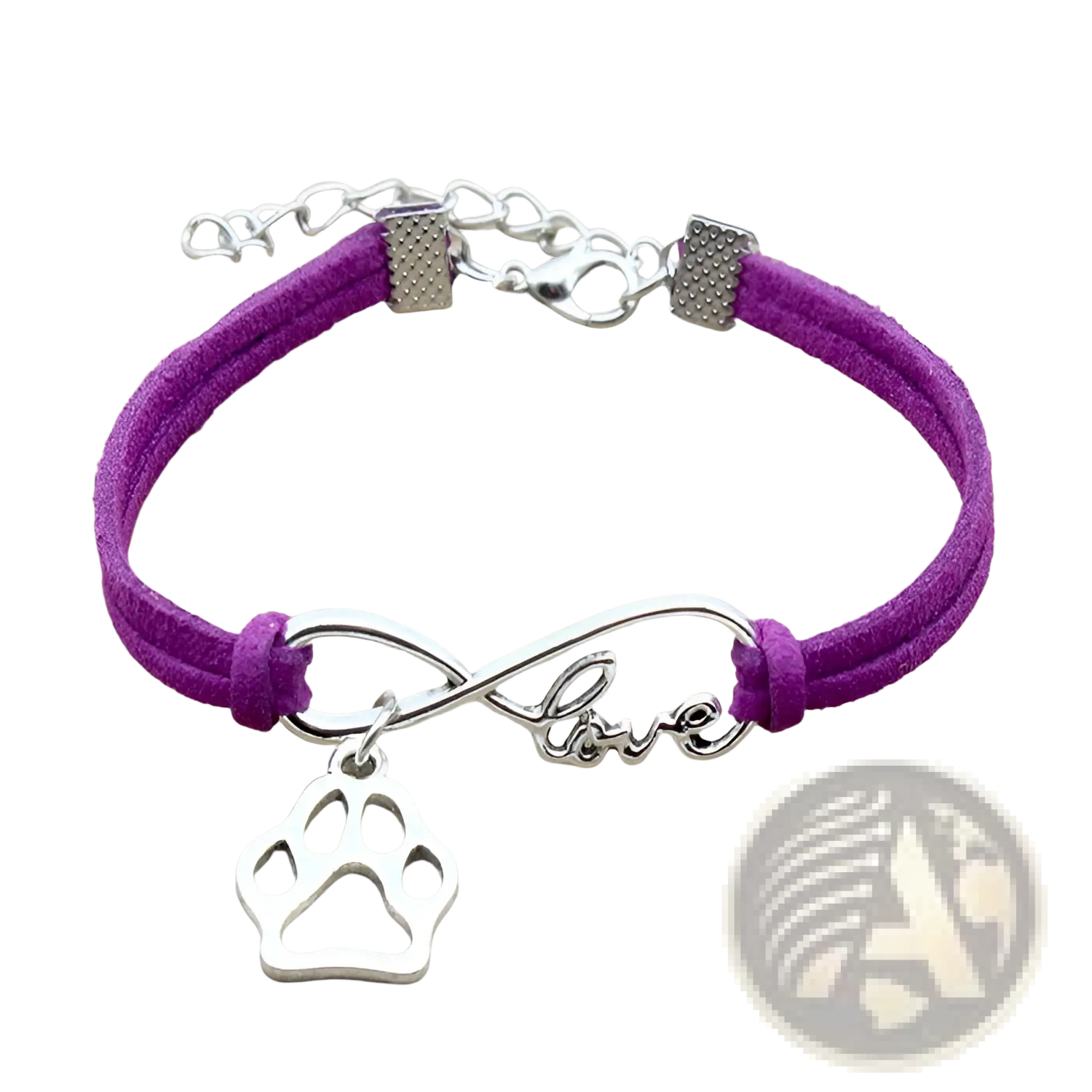 Hand-woven Infinite Love Pet Paw Suede Bracelet
