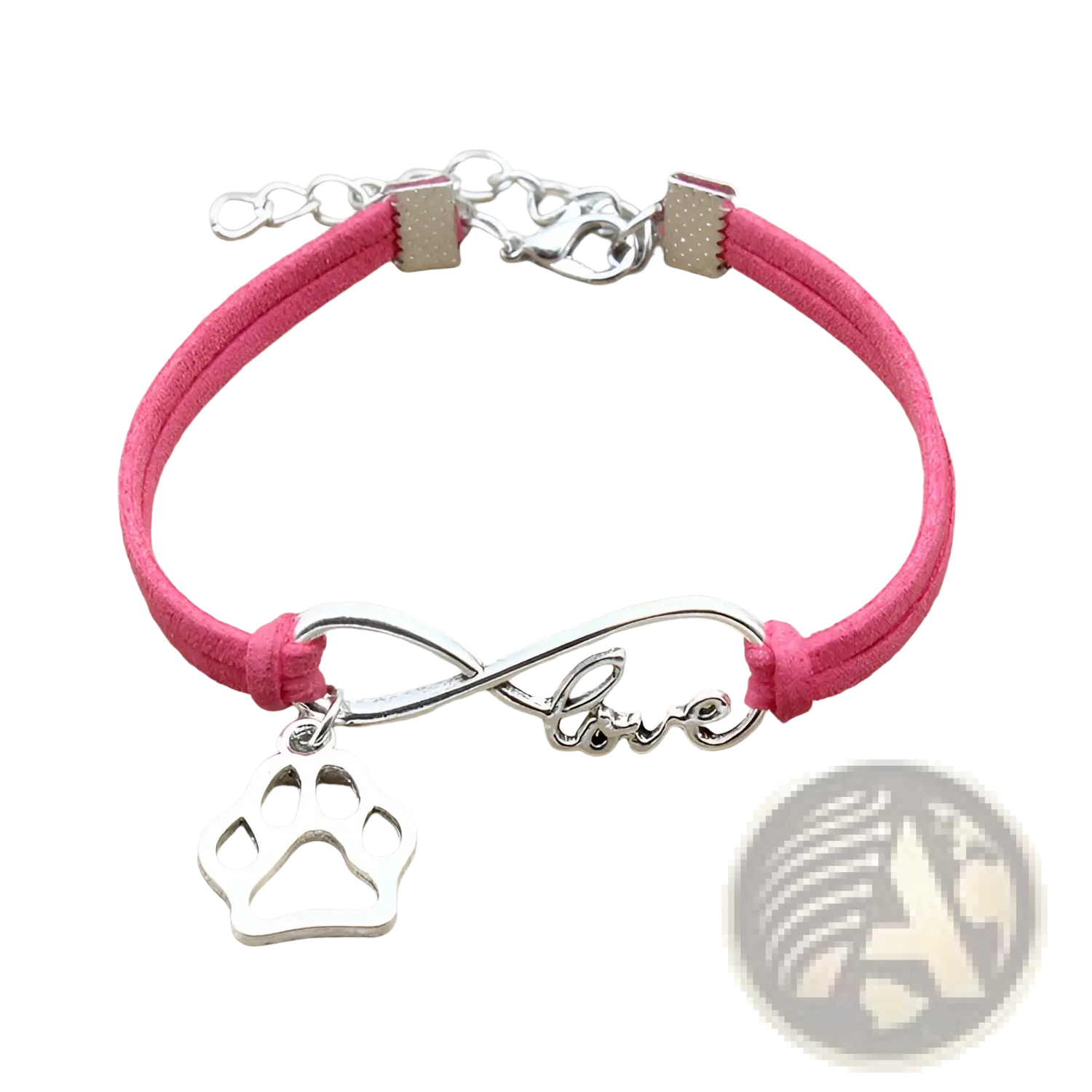 Hand-woven Infinite Love Pet Paw Suede Bracelet