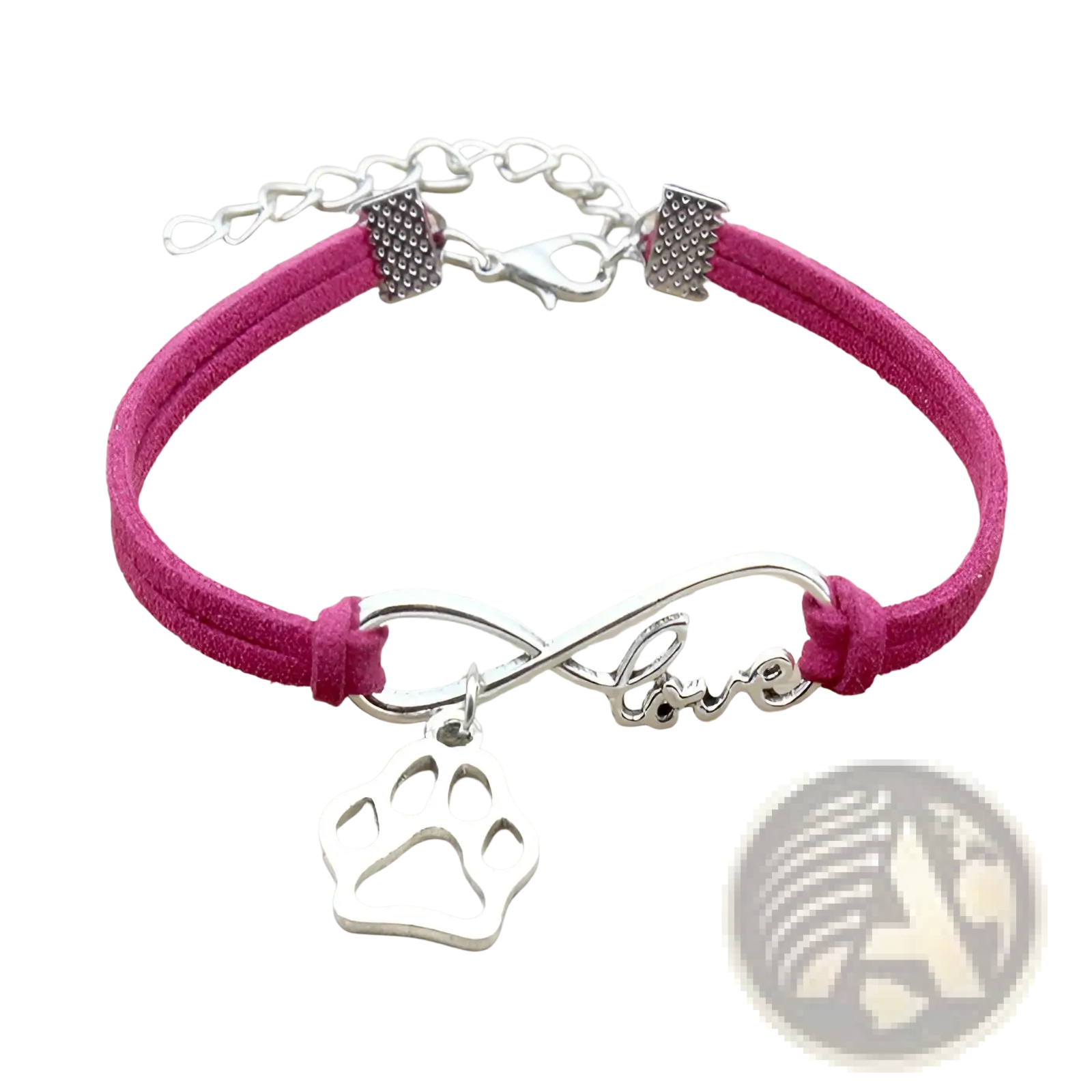 Hand-woven Infinite Love Pet Paw Suede Bracelet