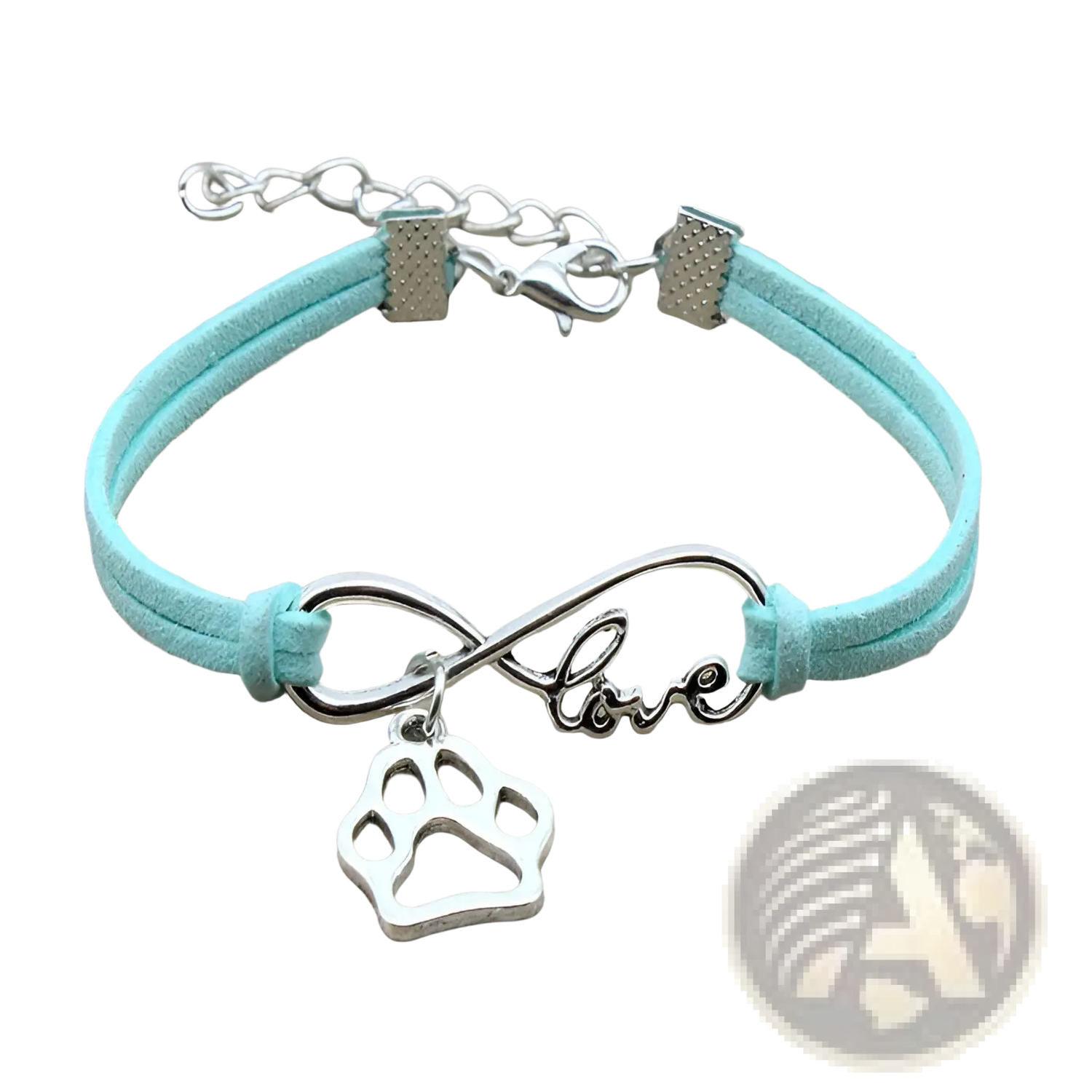 Hand-woven Infinite Love Pet Paw Suede Bracelet