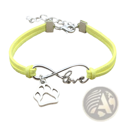 Hand-woven Infinite Love Pet Paw Suede Bracelet