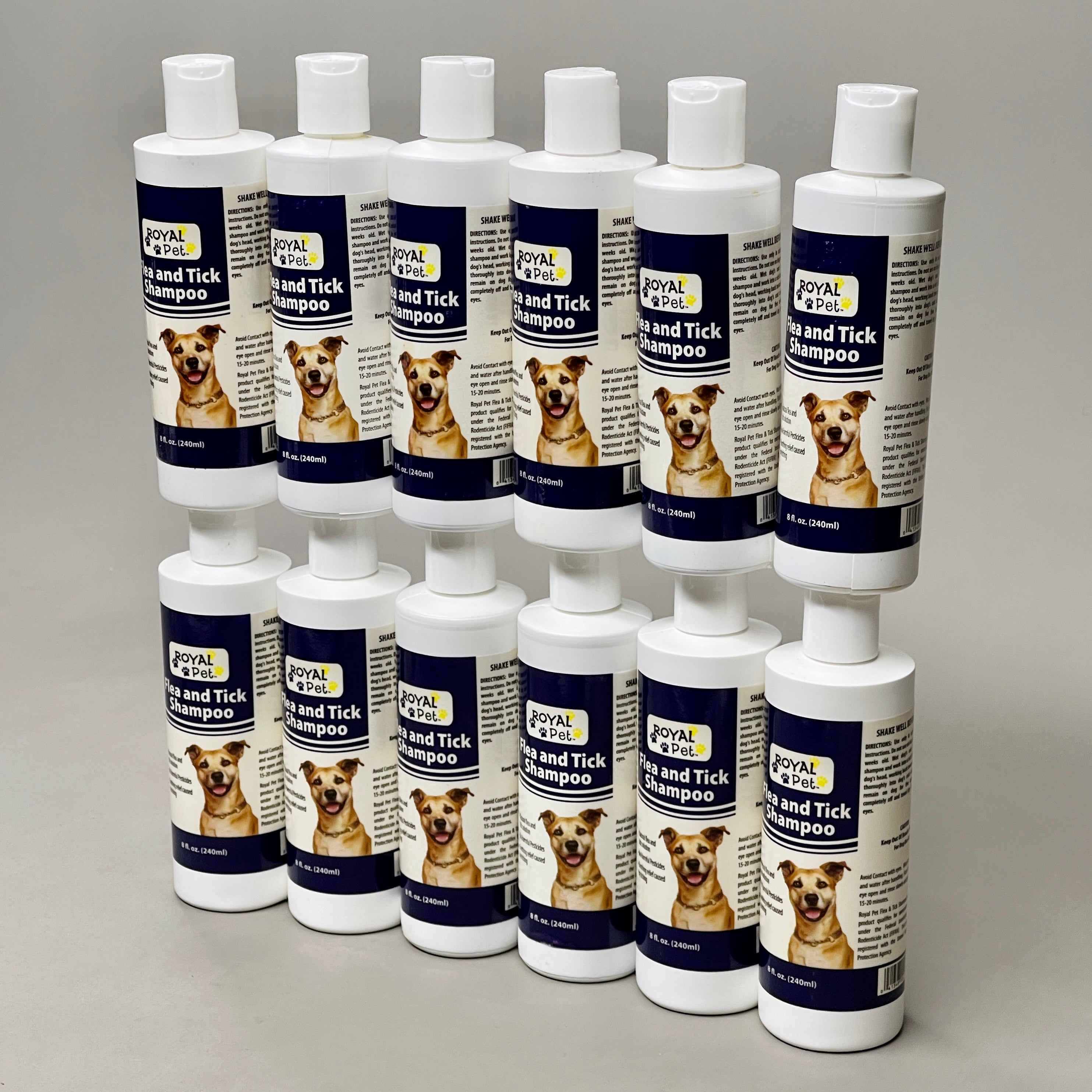 ROYAL PET Flea &amp; Tick Shampoo 12-PACK for Dogs USA 8 fl oz (New)