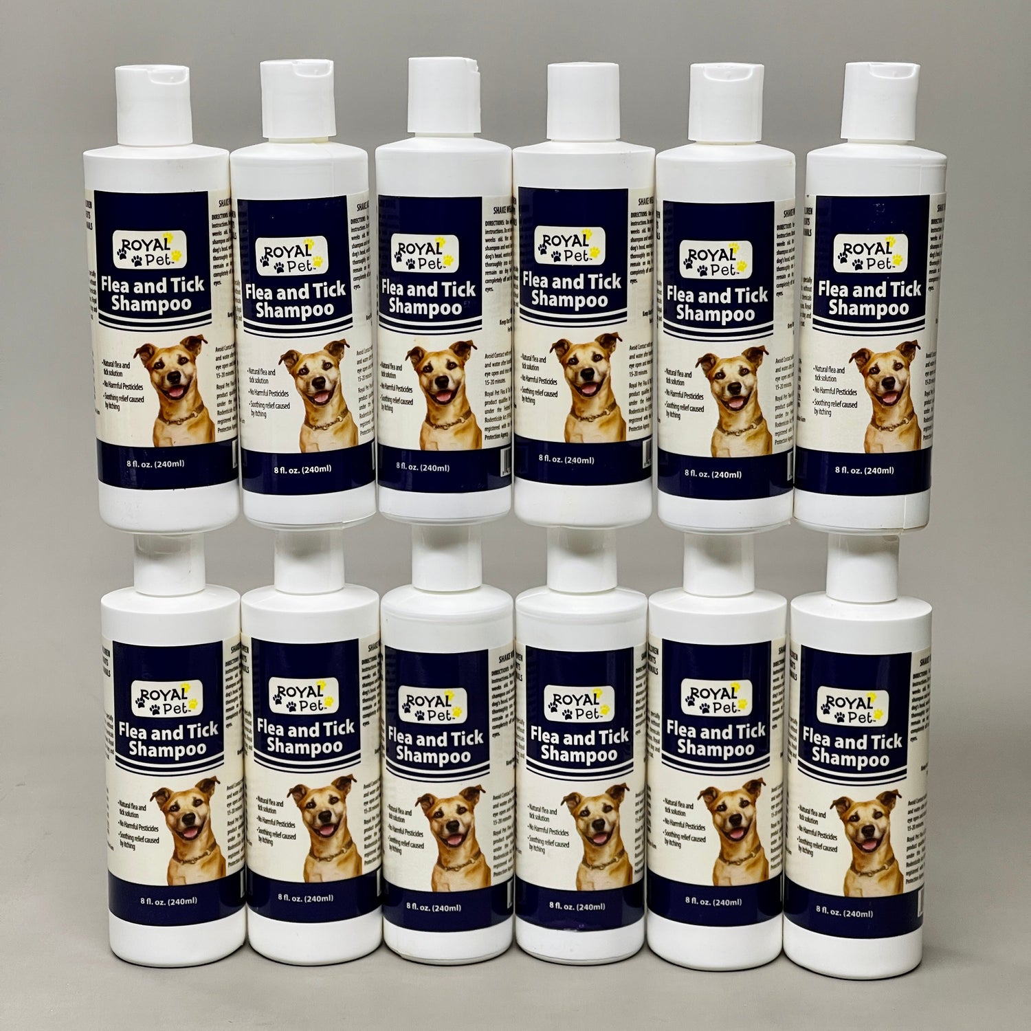 ROYAL PET Flea &amp; Tick Shampoo 12-PACK for Dogs USA 8 fl oz (New)