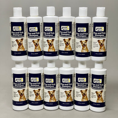ROYAL PET Flea &amp; Tick Shampoo 12-PACK for Dogs USA 8 fl oz (New)