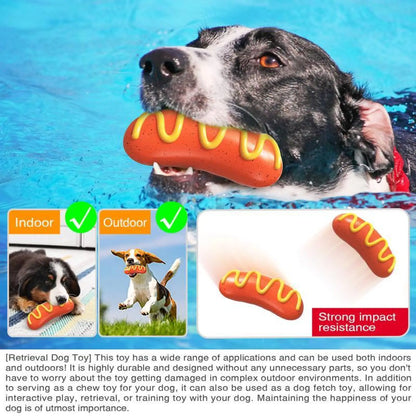 Indestructible Dog Chew Toy Squeaky Rubber Teeth Cleaner