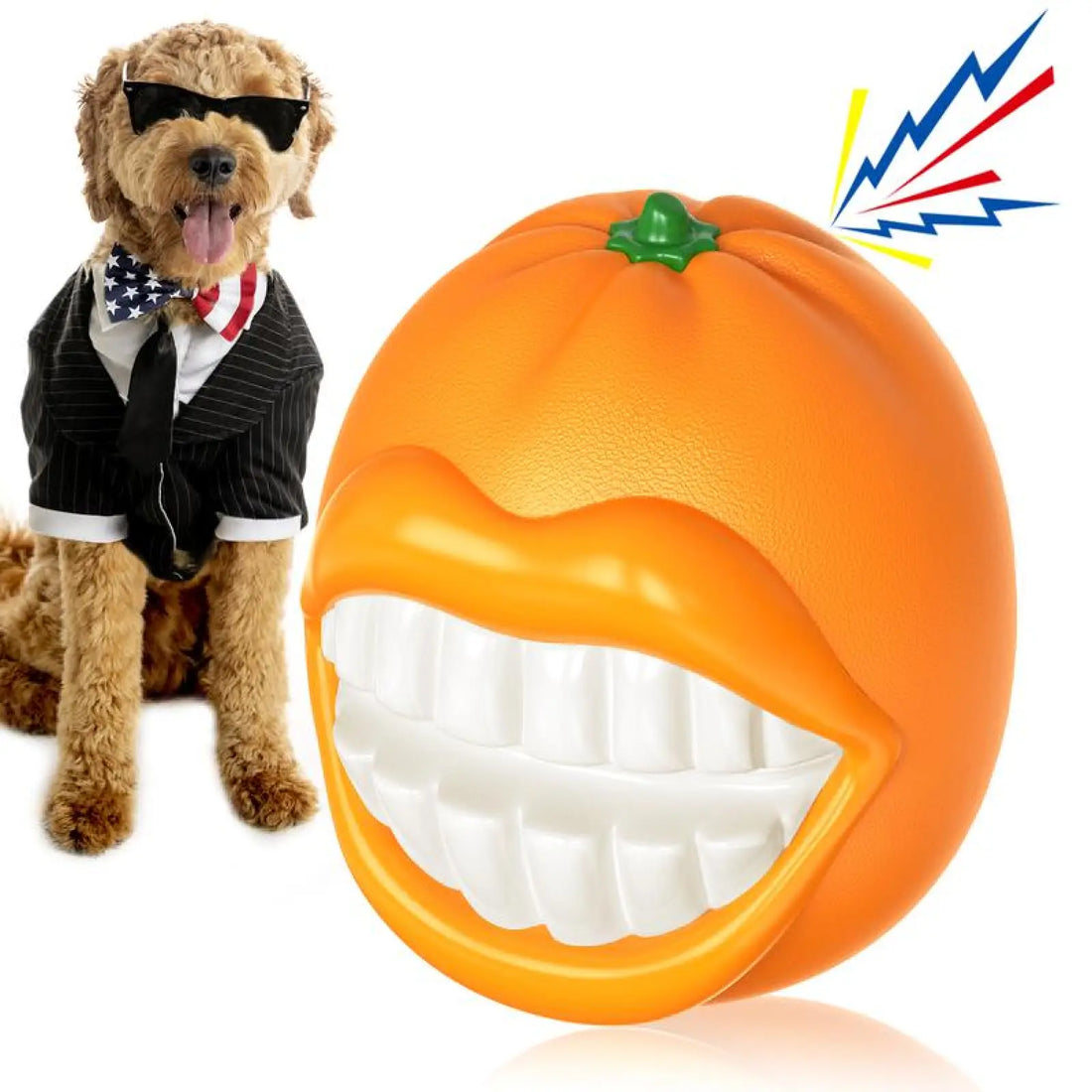 Indestructible Squeaky Dog Toy Durable Tpr Chew Ball