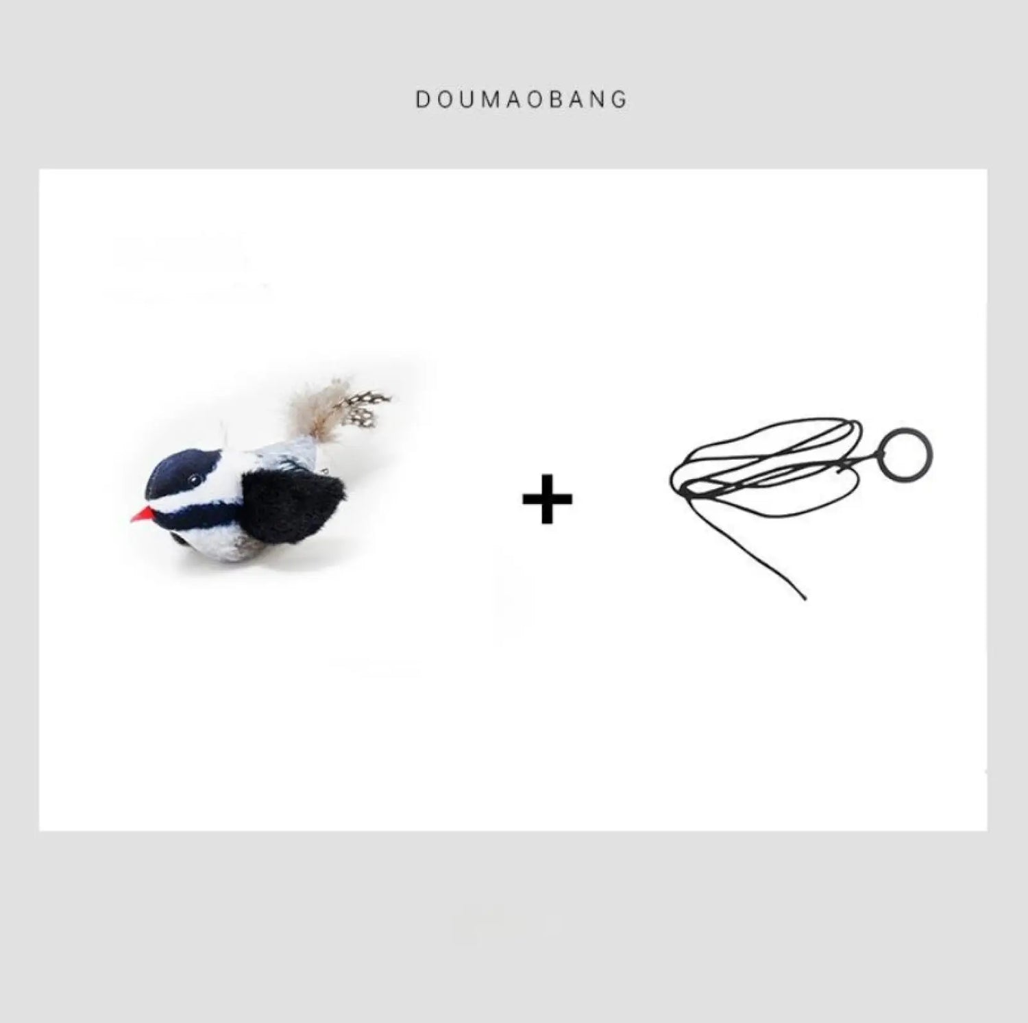 Interactive Bird Cat Teaser Toy with Feathers and Catnip