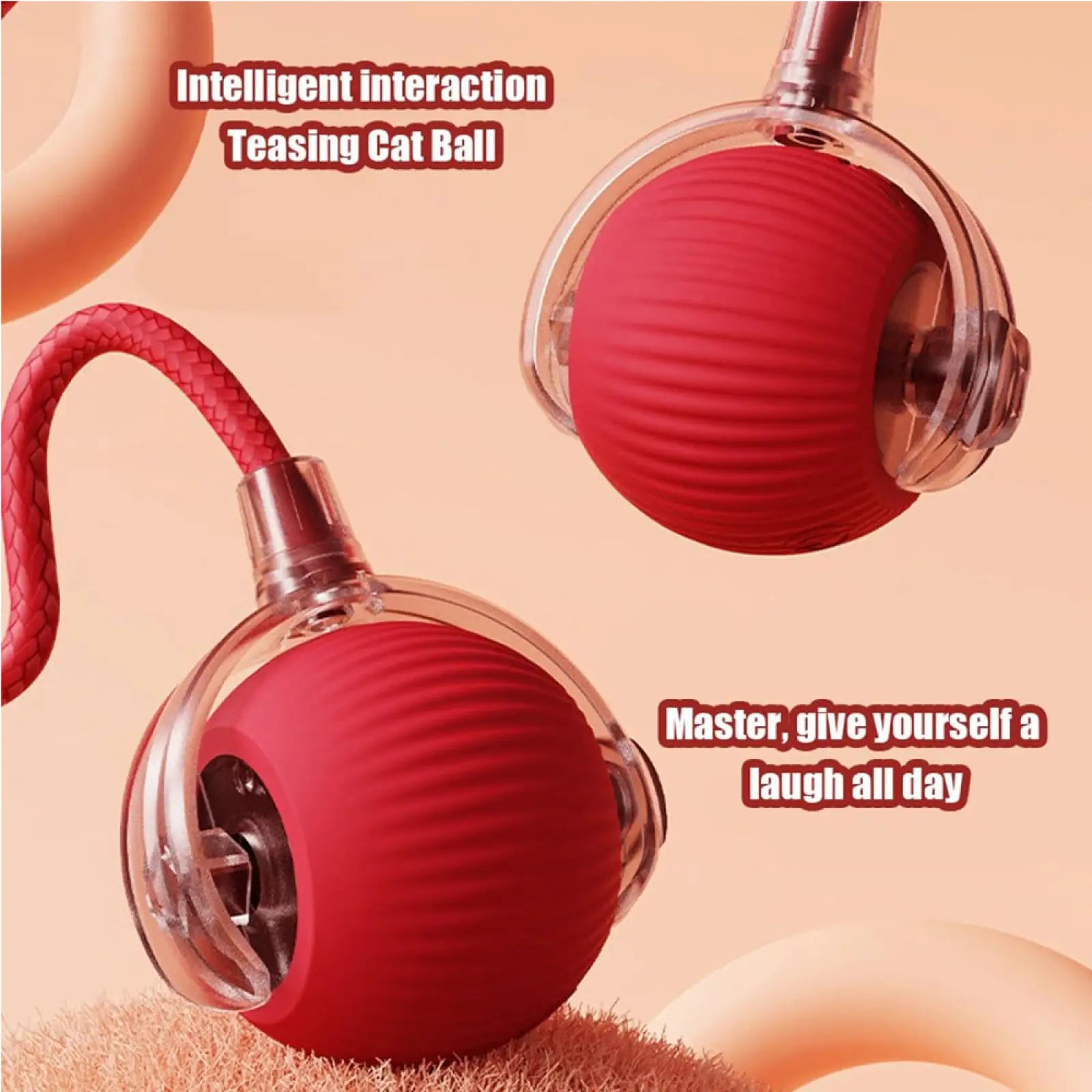 Interactive Cat Ball Motion Activated Silicone Toy