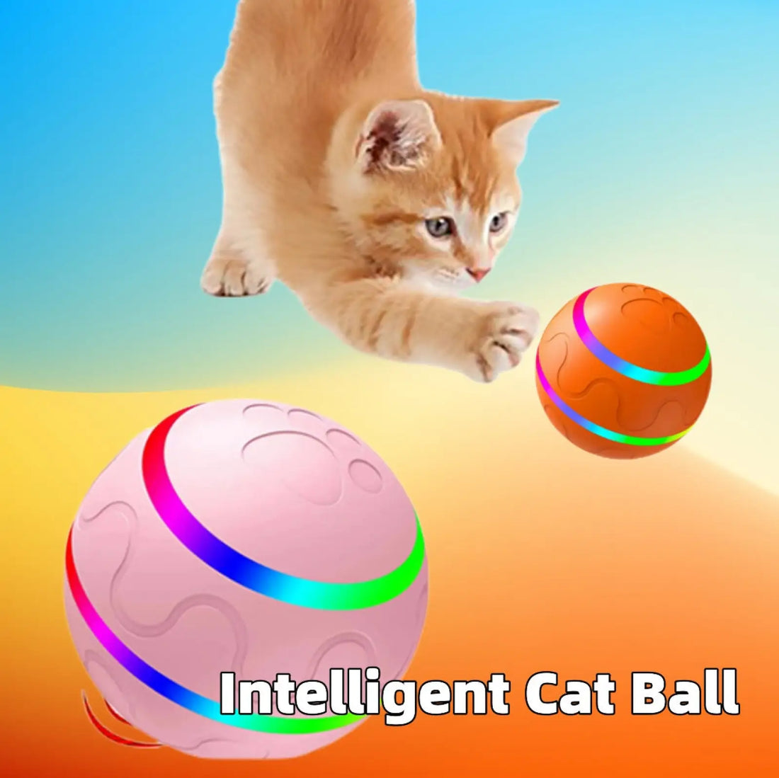 Interactive Cat Ball Toy Automatic Usb Rotating Ball
