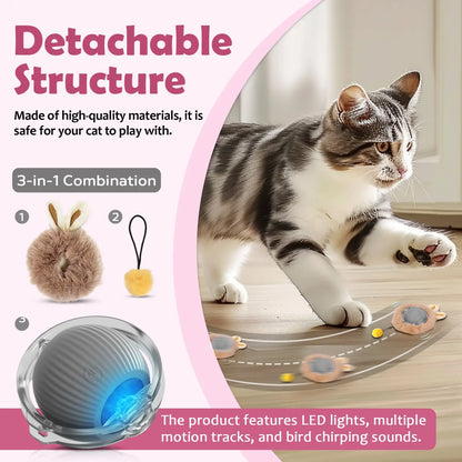 Interactive Cat Ball Toy with Motion Lights and Tail
