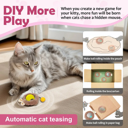 Interactive Cat Ball Toy with Motion Lights and Tail