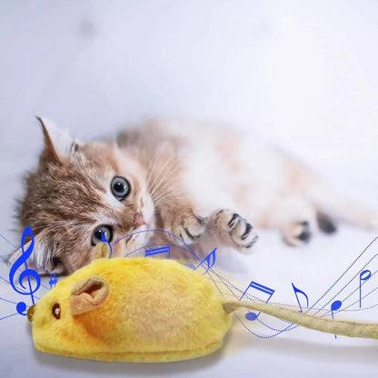 Interactive Cat Toy Mouse with Led and Chirping Sound