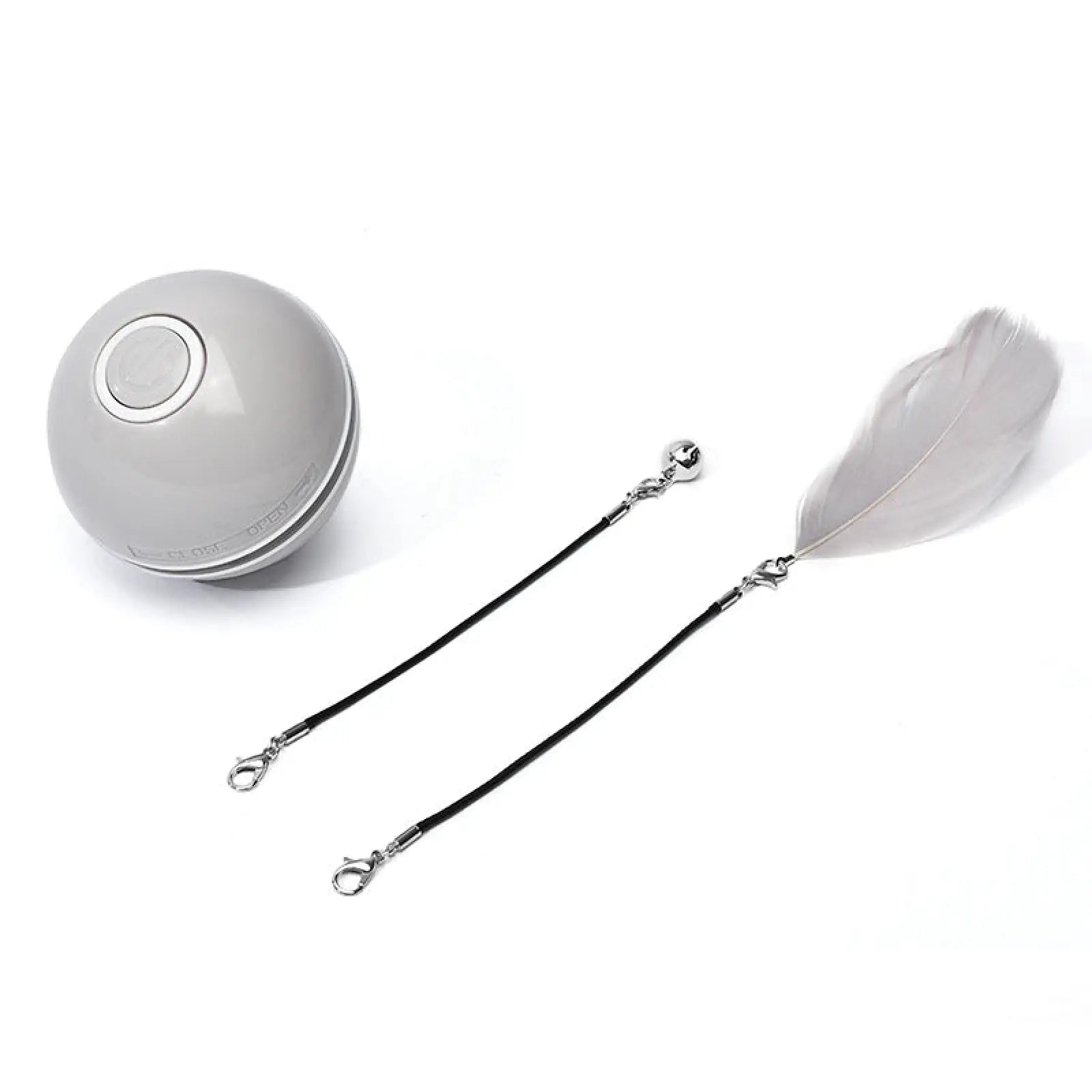 Interactive Led Cat Toy Ball with Catnip and Feathers
