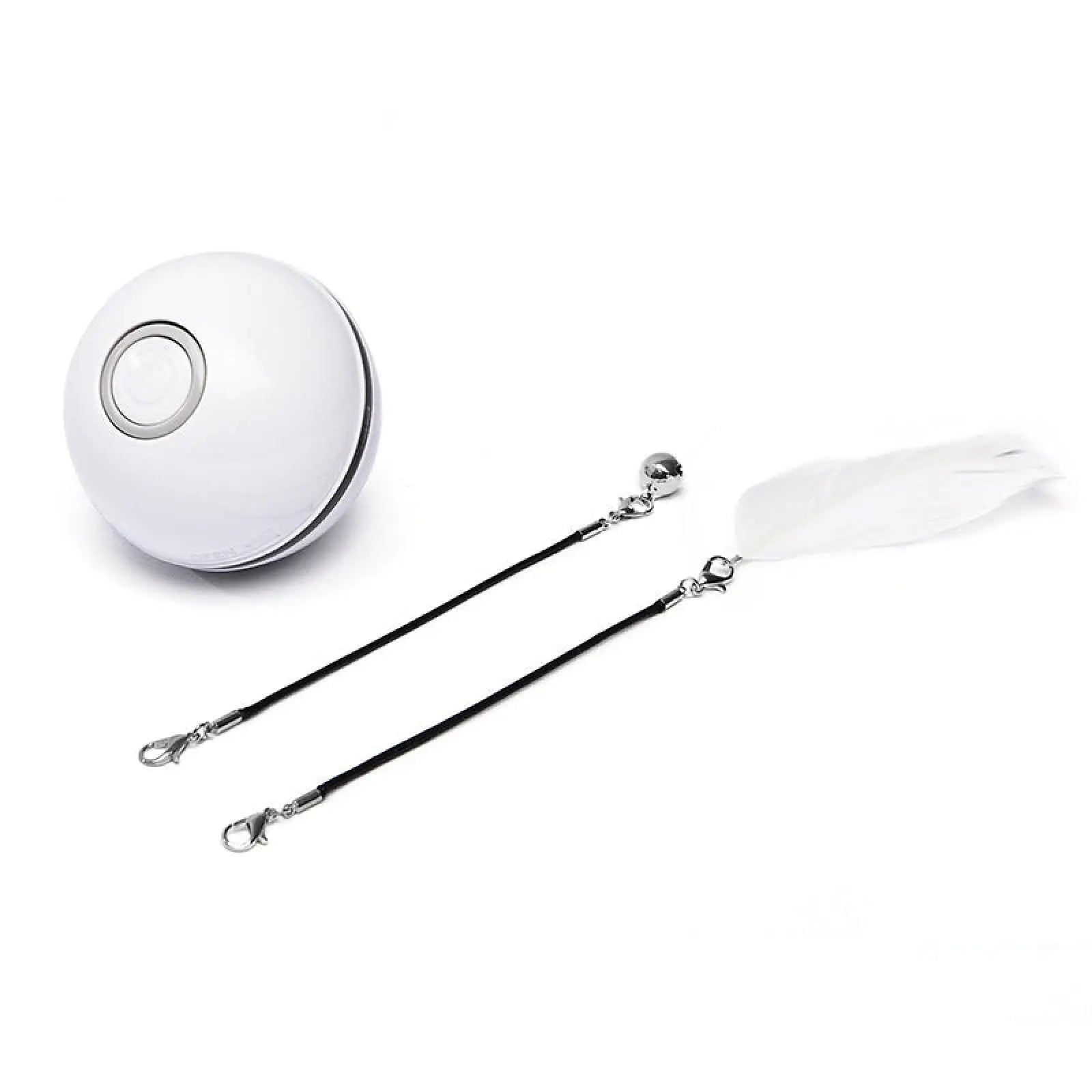Interactive Led Cat Toy Ball with Catnip and Feathers