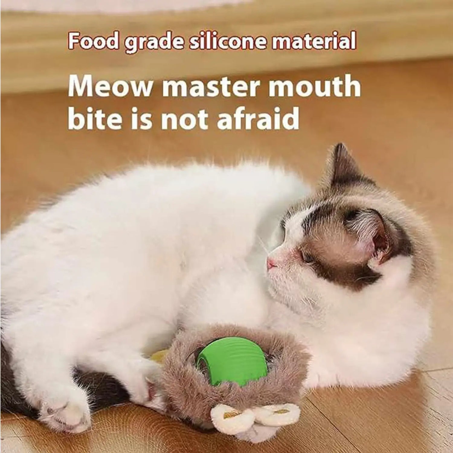 Interactive Rolling Cat Ball Silicone Motion Toy