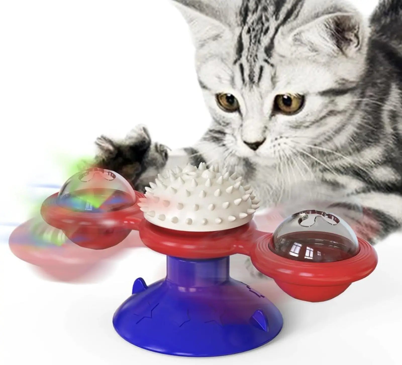 Interactive Windmill Cat Toy Set with Led Light Ball
