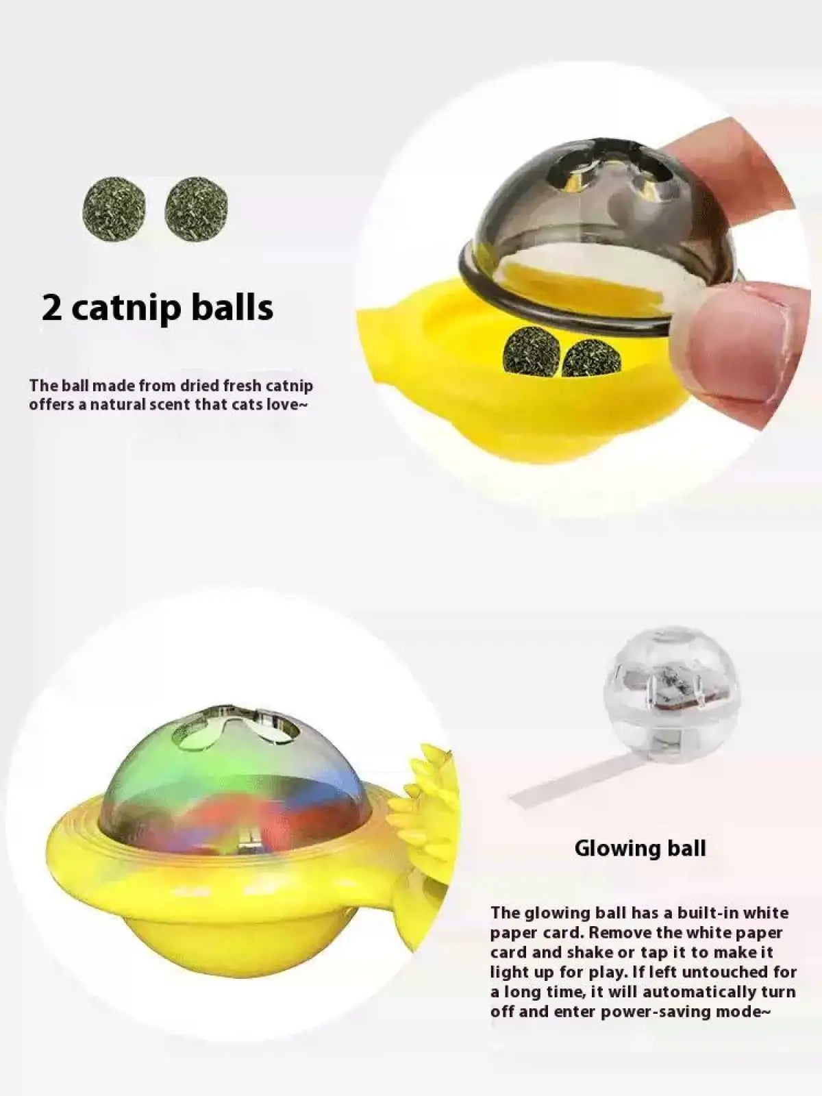 Interactive Windmill Cat Toy Set with Led Light Ball