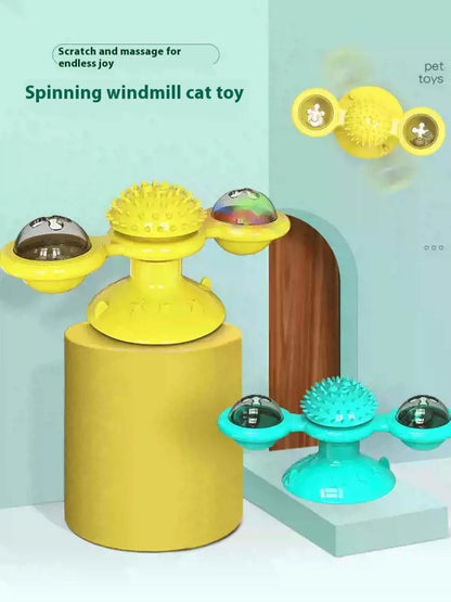 Interactive Windmill Cat Toy Set with Led Light Ball