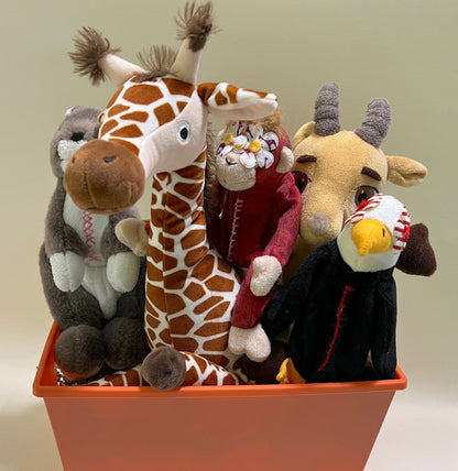 Into the Wild Dog &amp; Puppy Gift Basket: 3 Sizes / Choice of Squeak or Non-Squeak