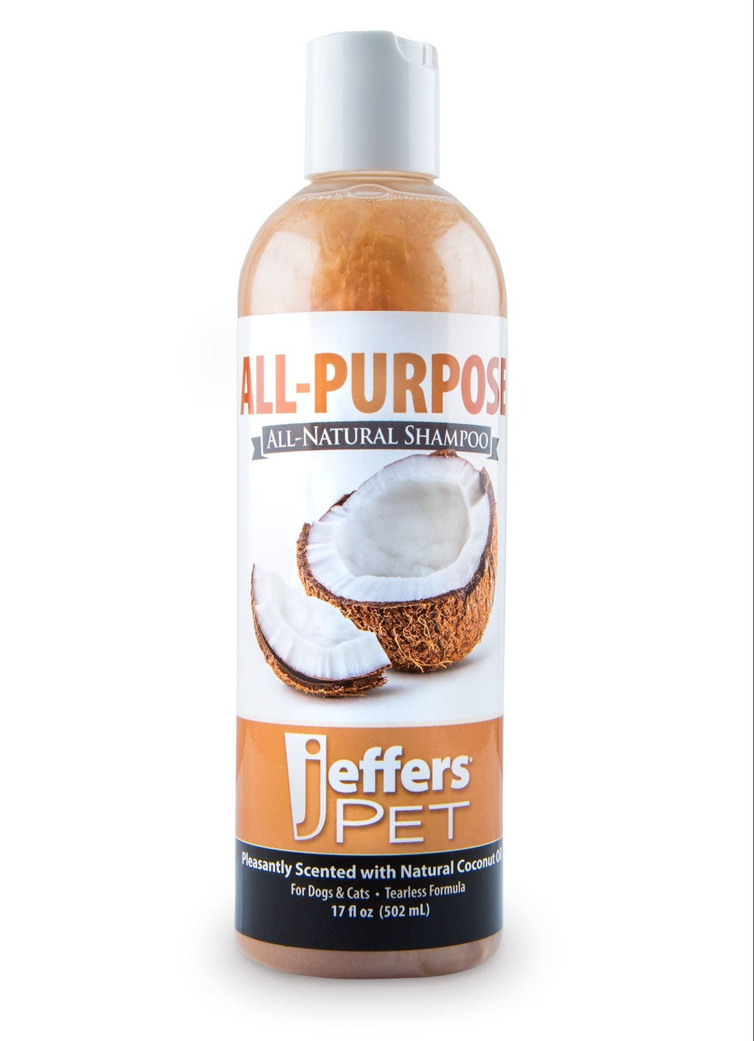 Jeffers Pet Tearless All-Purpose All-Natural Coconut Oil Shampoo for Dogs &amp; Cats