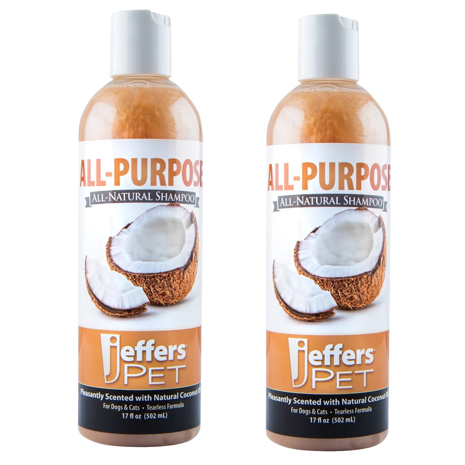 Jeffers Pet Tearless All-Purpose All-Natural Coconut Oil Shampoo for Dogs &amp; Cats