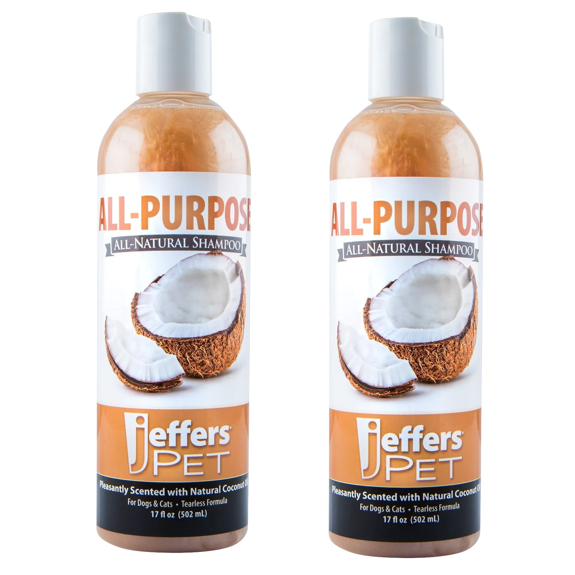 Jeffers Pet Tearless All-Purpose All-Natural Coconut Oil Shampoo for Dogs &amp; Cats