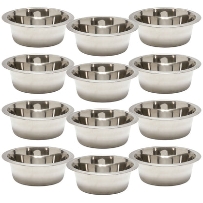 Jeffers Standard-Weight Stainless Steel Food &amp; Water Pet Bowls