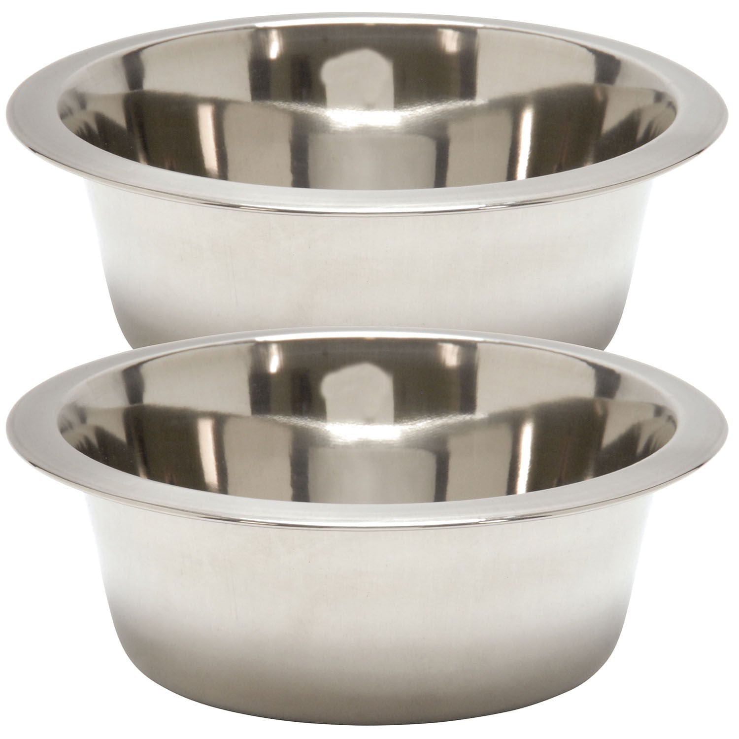 Jeffers Standard-Weight Stainless Steel Food &amp; Water Pet Bowls