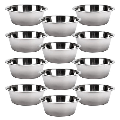 Jeffers Standard-Weight Stainless Steel Food &amp; Water Pet Bowls